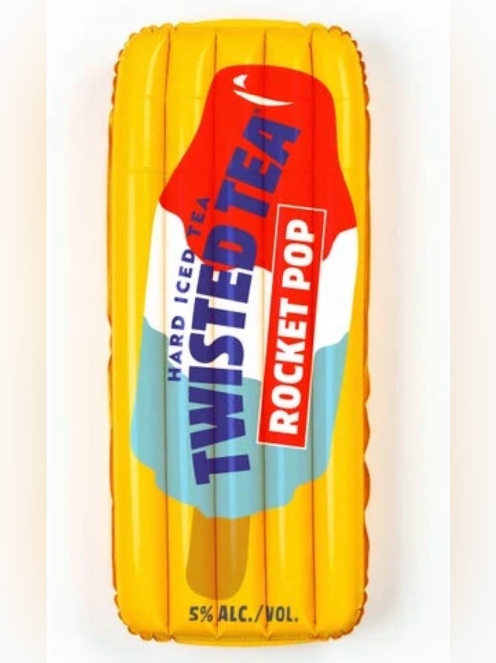 Twisted Rocket Pop Inflatable Float - Yellow, Red, Blue, White